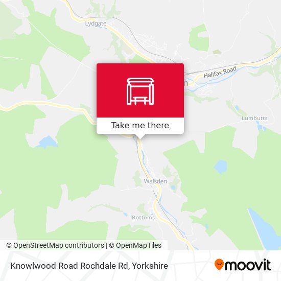 Knowlwood Road Rochdale Rd map