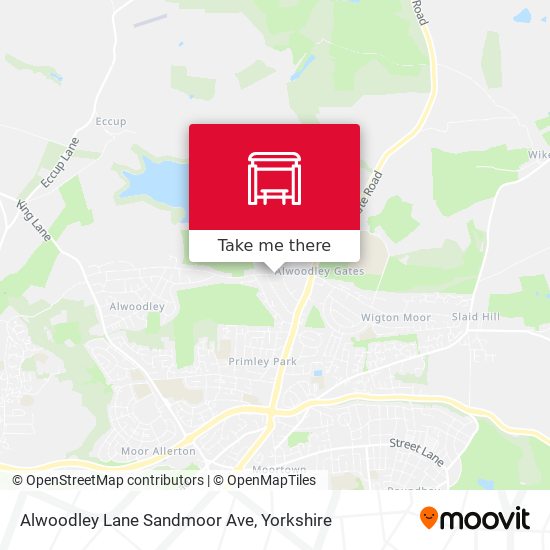 Alwoodley Lane Sandmoor Ave map