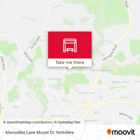 Alwoodley Lane Mount Dr map