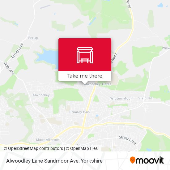 Alwoodley Lane Sandmoor Ave map