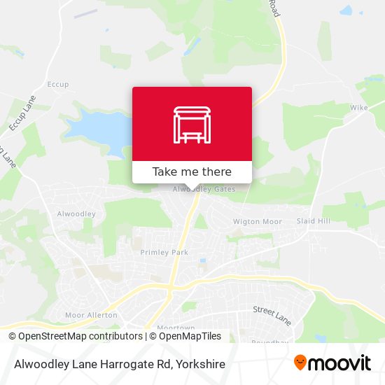 Alwoodley Lane Harrogate Rd map
