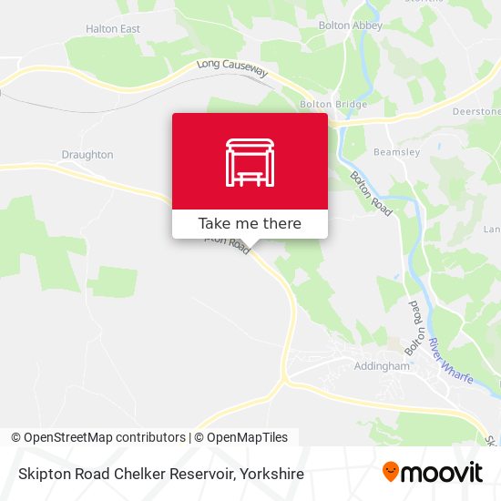 Skipton Road Chelker Reservoir map