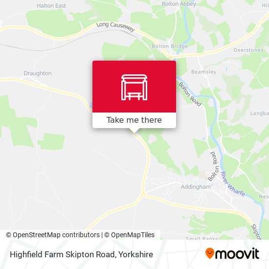 Highfield Farm Skipton Road map
