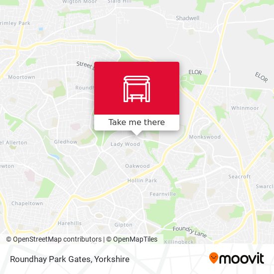 Roundhay Park Gates map