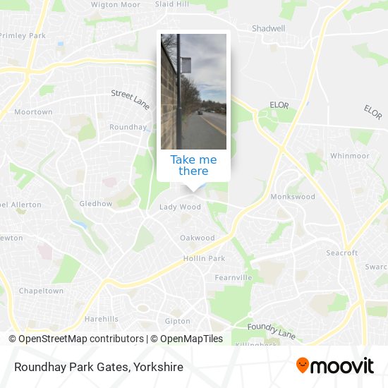 Roundhay Park Gates map