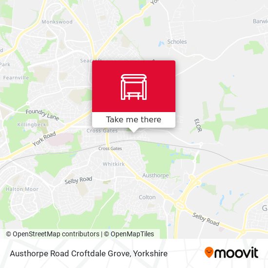 Austhorpe Road Croftdale Grove map