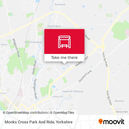 Monks Cross Park And Ride map