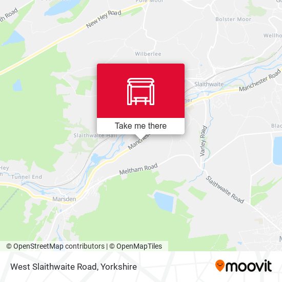 West Slaithwaite Road map