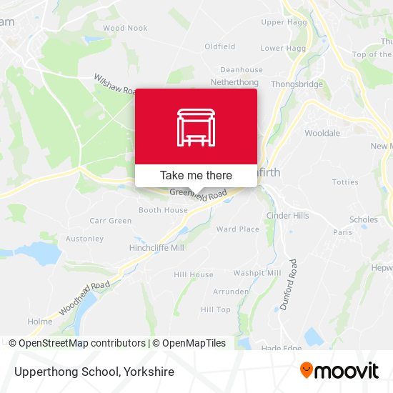 Upperthong School map