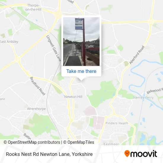 Rooks Nest Rd Newton Lane map