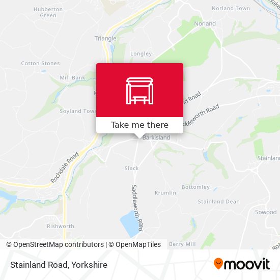 Stainland Road map
