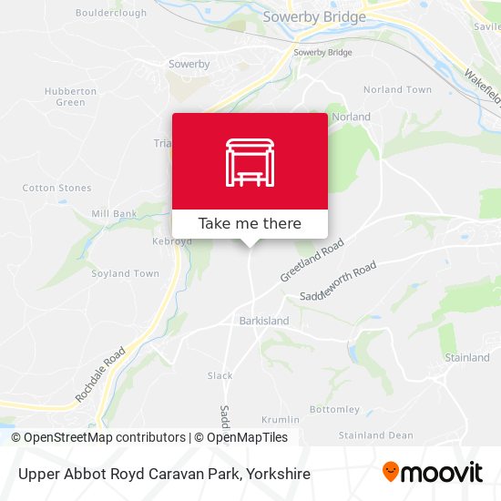 Upper Abbot Royd Caravan Park map