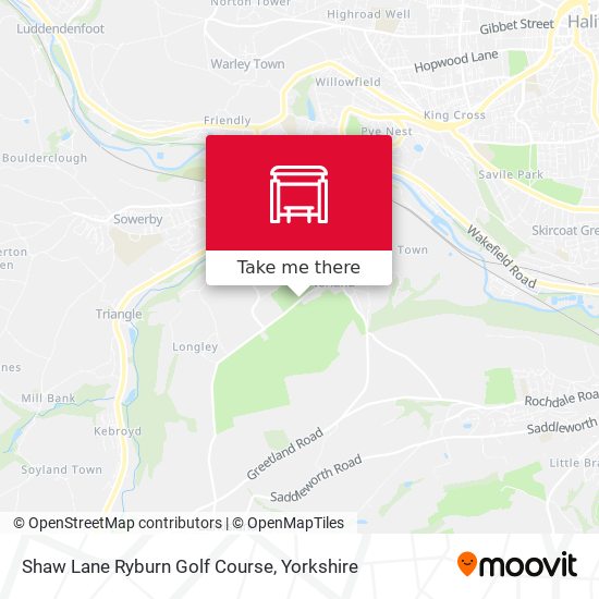 Shaw Lane Ryburn Golf Course map