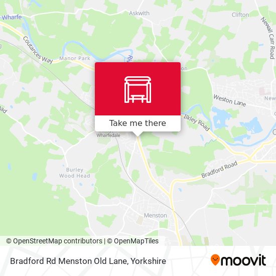 Bradford Rd Menston Old Lane map