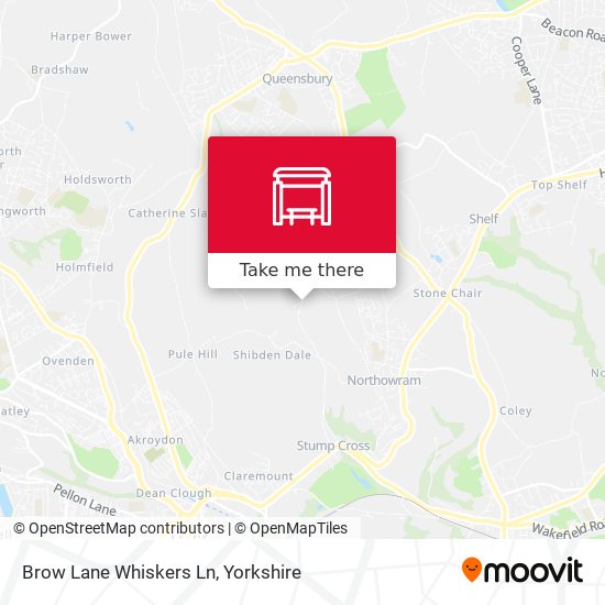 Brow Lane Whiskers Ln map
