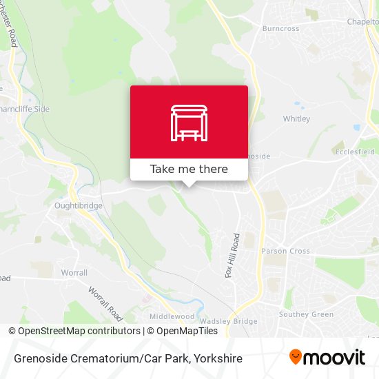 Grenoside Crematorium/Car Park map