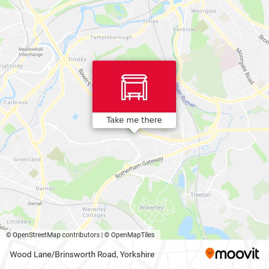 Wood Lane/Brinsworth Road map