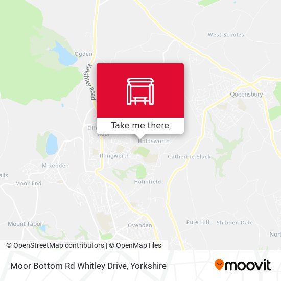Moor Bottom Rd Whitley Drive map