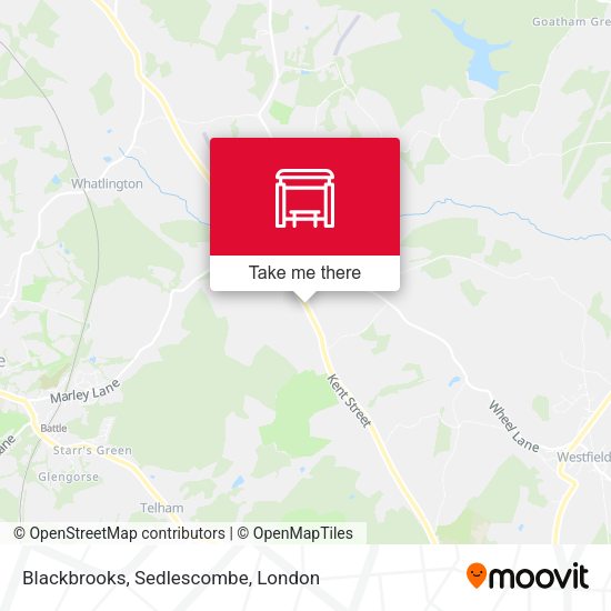 Blackbrooks, Sedlescombe map