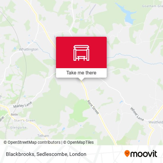 Blackbrooks, Sedlescombe map