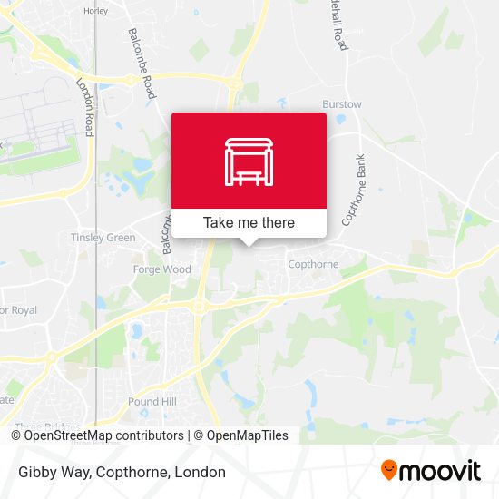 Gibby Way, Copthorne map