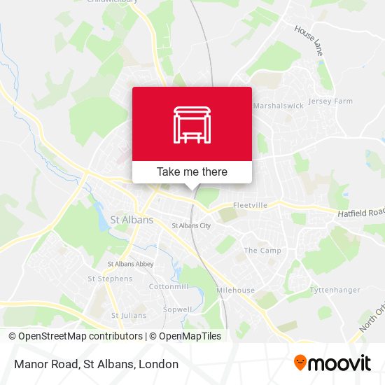 Manor Road, St Albans map