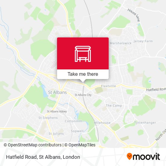 Hatfield Road, St Albans map