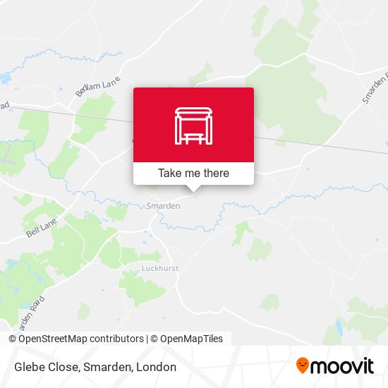 Glebe Close, Smarden map