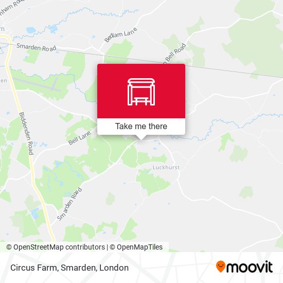 Circus Farm, Smarden map