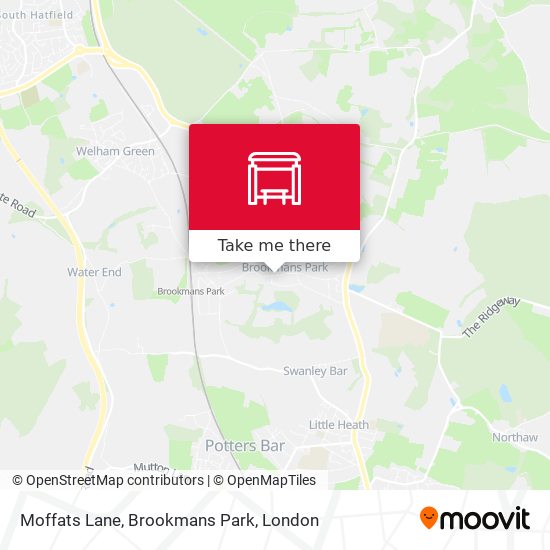 Moffats Lane, Brookmans Park map