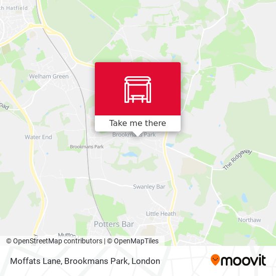 Moffats Lane, Brookmans Park map