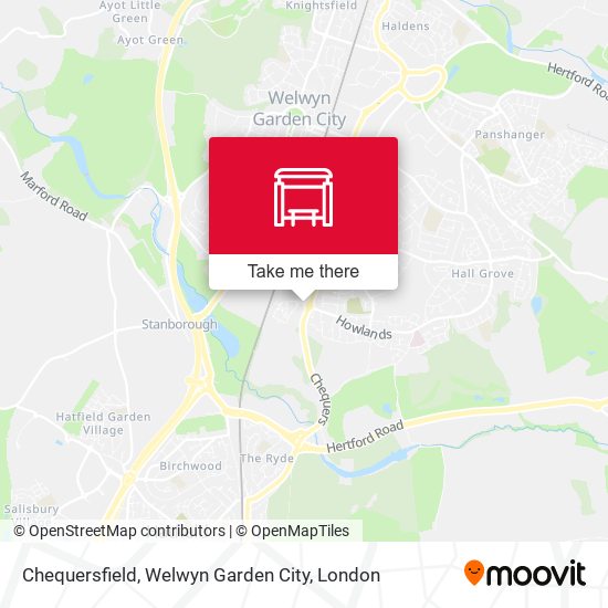 Chequersfield, Welwyn Garden City map