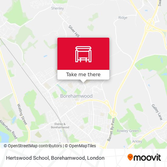 Hertswood School, Borehamwood map