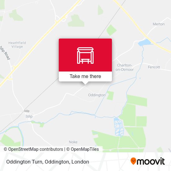 Oddington Turn, Oddington map