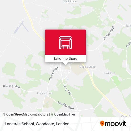 Langtree School, Woodcote map