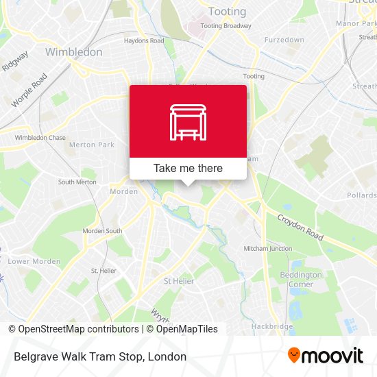 Belgrave Walk Tram Stop map