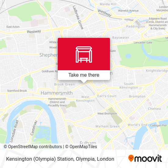 Kensington (Olympia) Station, Olympia map