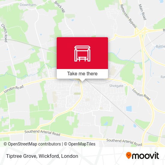 Tiptree Grove, Wickford map