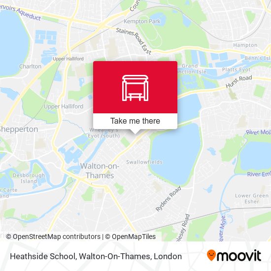 Heathside School, Walton-On-Thames map