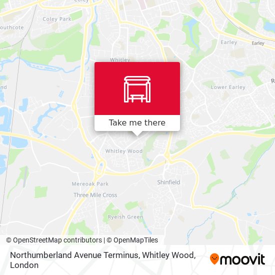 Northumberland Avenue Terminus, Whitley Wood map