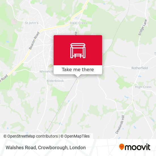 Walshes Road, Crowborough map