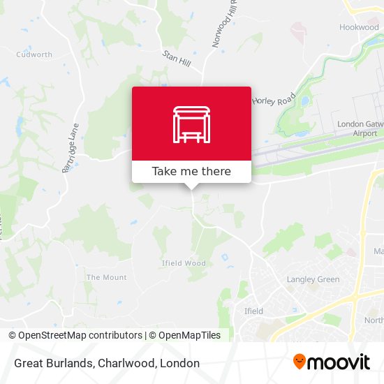 Great Burlands, Charlwood map