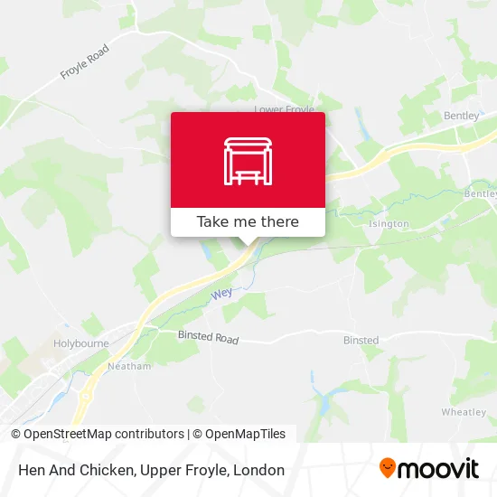 Hen And Chicken, Upper Froyle map