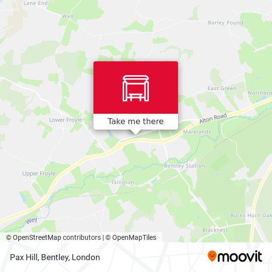 Pax Hill, Bentley map