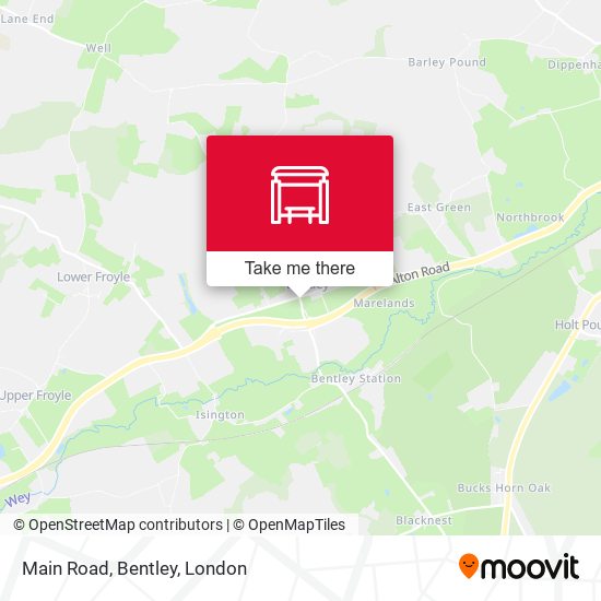 Main Road, Bentley map