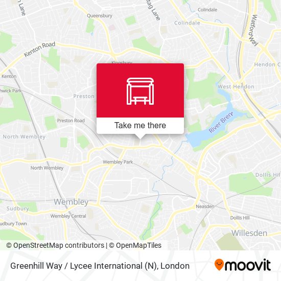 Greenhill Way / Lycee International (N) map
