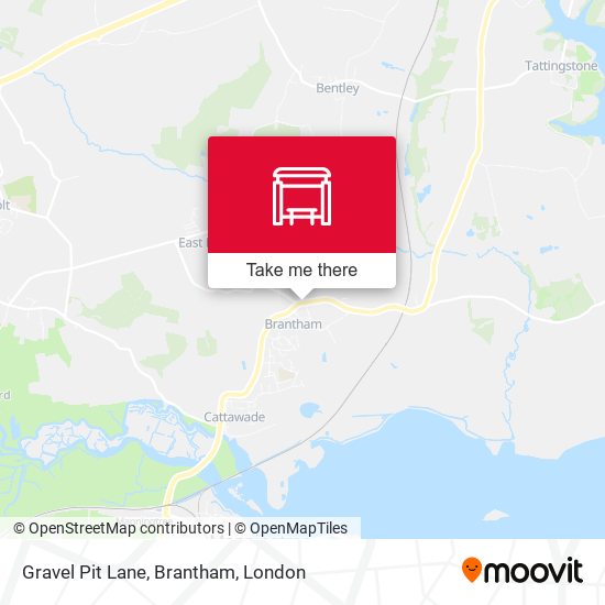 Gravel Pit Lane, Brantham map