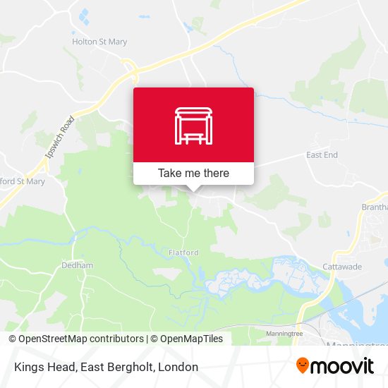 Kings Head, East Bergholt map