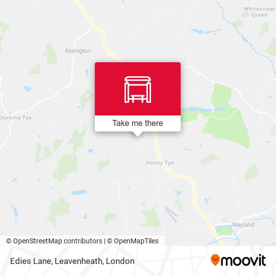 Edies Lane, Leavenheath map