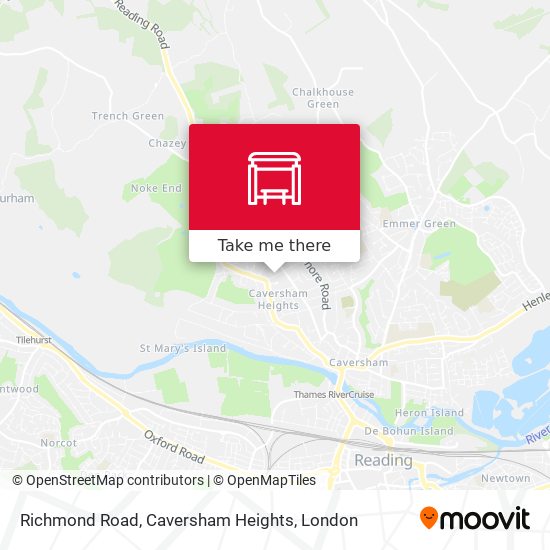 Richmond Road, Caversham Heights map